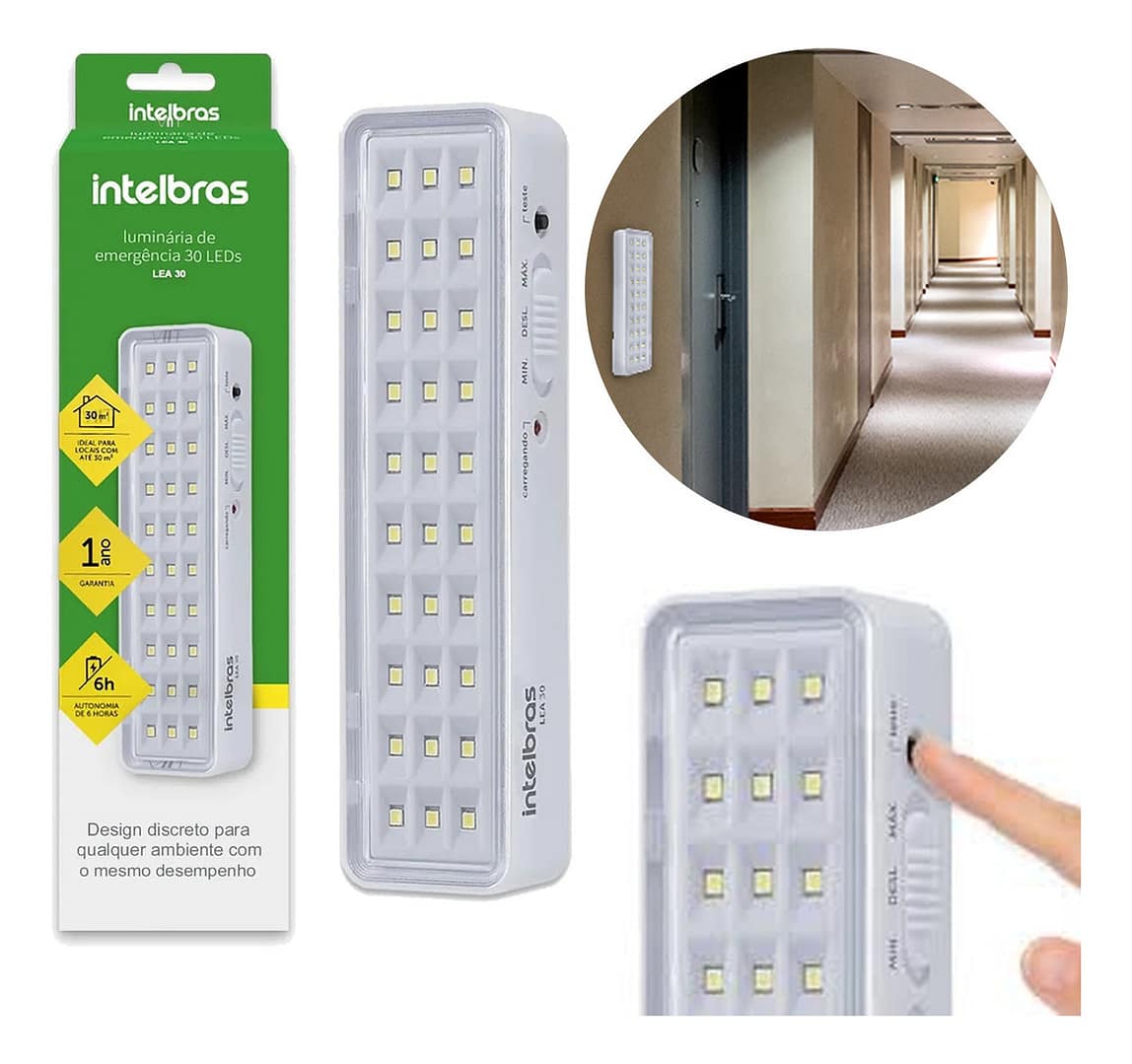 Luminária De Emergência Autônoma De Led 30l Intelbras