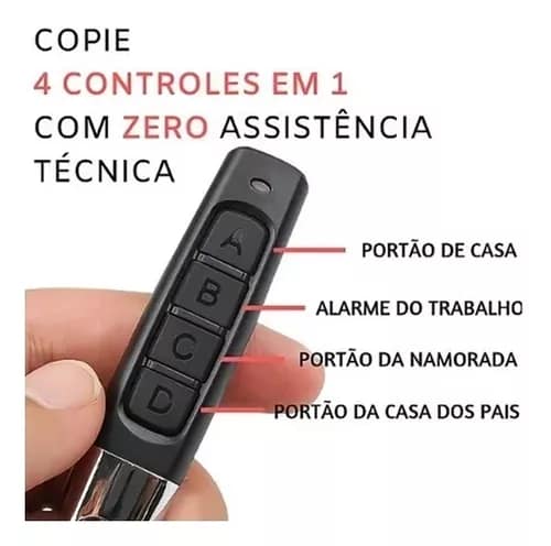 Controle Remoto Mini Portão Alarme Copiador Clone Duplicador