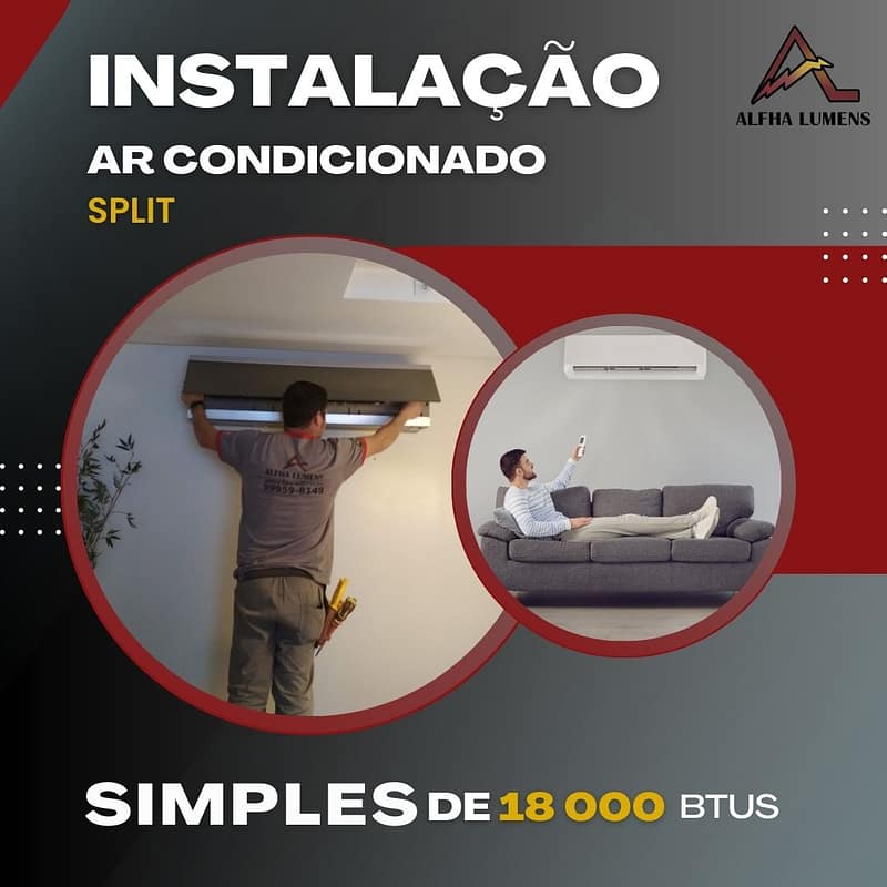 INSTALAÇÃO SIMPLES AR CONDICIONADO SPLIT 18000 BTUS