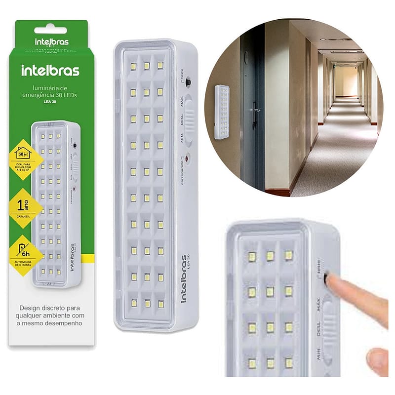 Luminária De Emergência Autônoma De Led 30l Intelbras